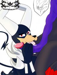 anthro anthro_on_anthro balls black_body black_fur bodily_fluids breasts brown_body brown_fur claws clenched_teeth duo fangs female fur genitals handjob hi_res horn houndoom interspecies knightmoonlight98 licking male mega_evolution mega_houndoom multicolored_body multicolored_fur muscular muscular_anthro muscular_male nintendo noivern open_mouth open_smile oral penile penis penis_lick pokémon_(species) pokemon pokemon_(species) purple_body red_eyes saliva sex simple_background smile straight sweat teeth tongue tongue_out two_tone_body two_tone_fur video_games white_background