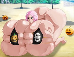 beach bikini bleach gigantic_breasts greengiant2012 huge_breasts kusajishi_yachiru large_ass large_breasts pink_hair short_hair