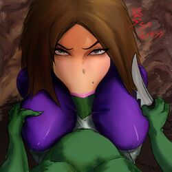 :>= big_breasts blowjob bonnie_rockwaller brunette cheerleader disney eye_contact fellatio female forced goonaphile green_skin human_female kim_possible knife light-skinned_female light_skin male male/female monster oral oral_sex orc orc_male partial_male penis pov sucking