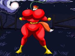 anthro body_inflation cosplay costume female_fox halloween halloween_costume hose hose_in_mouth inflation pooka_(dig_dug) skulldaggery solo wetsuit