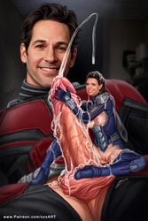 ant-man ant-man_(series) ant-man_and_the_wasp celebrity cum cum_everywhere cum_in_hair cum_on_body cum_on_face cum_on_hair cumshot evangeline_lilly female fetish giant_male glans happy hope_van_dyne human human_only larger_male light-skinned_female light-skinned_male light_skin macro_male male marvel marvel_cinematic_universe masturbation micro_female micro_on_macro micro_on_penis minigirl minigirl_on_penis nipples paul_rudd penis penis-sized_female penis_hug pussy realistic rzhevskii scott_lang shrunk shrunken shrunken_woman size_difference smaller_female smiling straight tiny vagina wasp_(marvel)