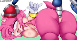 1boy 1girls ahe_gao amy_rose anthro female female_focus femsub furry green_eyes male maledom metal_sonic npczoey open_mouth pleasure_face pleasured pussy robot robot_on_mobian rough_sex sega sex smile solo_focus sonic_(series) sonic_the_hedgehog_(series) stepping_on_head straight technophilia thick_thighs tongue_out vaginal_penetration