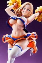 1girls ai_generated blonde_female blonde_hair camie_utsushimi cheerleader cheerleader_outfit cheerleader_uniform collar curvy curvy_female curvy_figure dancing dressed figure figurine fully_clothed fully_clothed_female hips long_hair looking_down medium_breasts miniskirt my_hero_academia pom_poms solo solo_female solo_focus stockings thick_hips thick_thighs thighs underboob xorex