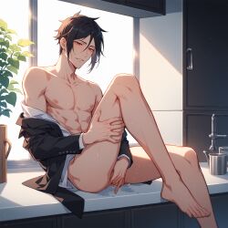 ai_generated gay kuroshitsuji sebastian_michaelis yamixxxai yaoi