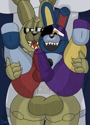 2boys absurd_res anal anal_sex animatronic anthro anthro_on_anthro anthro_only anthro_penetrated anthro_penetrating anthro_penetrating_anthro anthrofied ass balls banzo_(battington) battington better_version_at_source big_ass big_balls big_butt big_penis bubble_ass bubble_butt butt canine duo eyelashes five_nights_at_freddy's five_nights_at_freddy's_4 furry gay genitals green_background half-closed_eyes harmony_and_horror hi_res humanoid_penis lagomorph male male/male male_only male_penetrated male_penetrating male_penetrating_male mammal open_mouth penetration penis plushie plushtrap plushtrap_(fnaf) plushtrapboyuwu rabbit robot sharp_teeth testicles thick_thighs tongue two_tone_penis wide_hips yaoi yellow_eyes