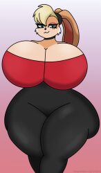 2024 anthro ass_bigger_than_head big_ass big_breasts breasts_bigger_than_head bunny bunny_girl dropedartist enormous_breasts furry furry_female furry_only huge_ass huge_breasts large_ass lola_bunny looking_at_viewer self_upload smile thick thick_legs thick_thighs thighs warner_brothers yellow_hair