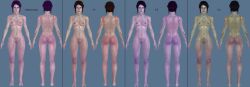 1girls 3d 3d_model alien_girl completely_nude completely_nude_female mass_effect model_sheet nude nude_female purple_hair purple_skin quarian tali'zorah_nar_rayya tattoo vittorio