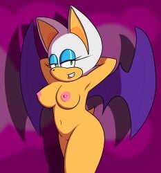 ass breasts confidentartist female huge_breasts nipples presenting_breasts rouge_the_bat sega sonic_(series) sonic_the_hedgehog_(series) tail