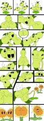 5girls confused kissing lesbian licking mepwep plant plants_vs_zombies threepeater_(pvz) threesome twin_sunflower_(pvz)