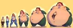 belly pokemon red_hair snorlax taller_girl tf transformation