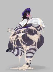 big_breasts black_hair chubby_female female five_nights_at_freddy's five_nights_at_freddy's_2 flamingsanity marionette_(fnaf) puppet_(fnaf) puppet_(thepuppetlover) short_hair thick_ass thick_thighs