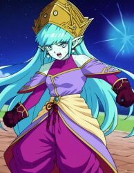 aeos ai_generated blue_body blue_eyes blue_hair dragon_ball goddess kaioshin_angel nonude perfect_body pointy_ears super_dragon_ball_heroes supreme_kai_of_time tagme time_power_unleashed_form_(dragon_ball)