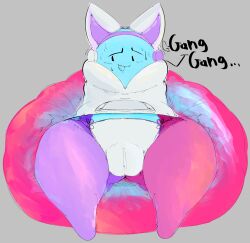 1girls absurd_res ass bean_bag beanbag blue_body blush blush_lines boggo_(land_of_boggs) camel_toe cameltoe cat_ears female headphones hoodie jacket land_of_boggs panties ponk puffy_pussy pussy pussy_lips sitting slightly_chubby spread_legs thick_thighs trembling underwear