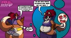 anthro bbw chubby clothestf forgetting fox_girl ifra inanimate_transformation living_underwear original original_character panties transformation underwear_transformation