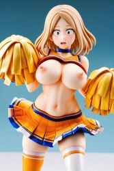 1girls ai_generated areolae big_breasts blonde_female blonde_hair breasts breasts_exposed breasts_out camie_utsushimi cheerleader cheerleader_outfit cheerleader_uniform choker curvy curvy_female curvy_figure dancing figure figurine hips long_hair medium_breasts miniskirt my_hero_academia nipples perky_breasts perky_nipples pom_poms shirt_up solo solo_female solo_focus stockings thick_hips thick_thighs thighs xorex