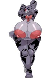 2:3 alpha_channel animatronic anthro areola arms_behind_head big_areola big_breasts big_nipples black_sclera bonnie_(fnaf) bowtie breasts bunny_ears bunny_girl bunny_tail female female_only five_nights_at_freddy's five_nights_at_freddy's_4 fluffy full_body fur furry furry_only hi_res huge_areolae huge_breasts huge_nipples lagomorph leporid looking_at_viewer machine mammal naked nic-m-lyc nightmare_bonnie nipples nude purple_body rabbit red_eyes robot rule_63 shiny_breasts shiny_skin solo thick_thighs thighs tits video_games whiskers white_background wink winking winking_at_viewer