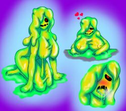 female female_only slime slime_girl slime_hair slime_monster tagme zsillystring_(artist)