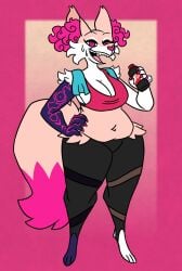 anthro_pokemon big_breasts braixen breasts chubby cleavage fan_character female furry huge_breasts nerdyreindeer not_porn pokemon pokemon_(species) sfw slightly_chubby thick_thighs wide_hips