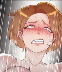 ahe_gao all_about_my_best_friend aunt_sujeong blonde_hair blush breasts clenched_teeth completely_nude cum curvy female female_orgasm fucked_silly large_breasts lips manhwa non-web_source nude official_art orgasm pornhwa rolling_eyes sex short_hair solo_focus sweat teeth webtoon