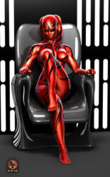 1girls 3d breasts darth_hell darth_talon feet female female_focus female_solo nude nude_female red_skin sith sith_lady star_wars star_wars:_legacy twi'lek yellow_eyes