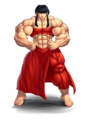 avatar_the_last_airbender big_muscles clothing extreme_muscles faogwolf flat_chest mai_(avatar) muscular muscular_female