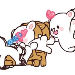 1boy 1boy1girl 1girls 2d accurate_art_style adorable amazon_position animated anthro bear bear_ears bear_tail brown_fur chibi couple cute female female_on_top gif heart hearts living_plushie male milk milk_(milkmochabear) milkmochabear mocha mocha_(milkmochabear) plushie plushophilia rape sex star_rifle tagme thrusting transparent_background white_fur wholesome ⚤