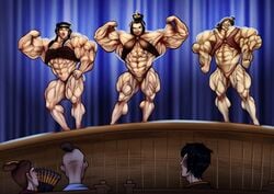 3boys 3girls avatar_the_last_airbender azula extreme_muscles flat_chest huge_muscles mai_(avatar) muscular muscular_female roemesquita sokka stage straight_hair swimsuit theater ty_lee zuko