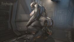 female sangheili from halo (series) by rayhuma