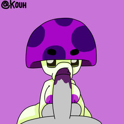 blowjob fellatio female/male fungi_fauna fungus fungy human_on_fungy kouh male_on_anthro mushroom plants_vs_zombies puff-shroom_(pvz) shortstack submissive