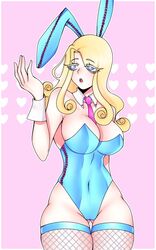 1girls blonde_hair blue_eyes breasts bunny_ears bunnysuit busty cleavage female fishnet_stockings fishnets funny_valentine genderswap genderswap_(mtf) human jojo's_bizarre_adventure large_breasts lidan light-skinned_female light_skin long_hair necktie necktie_between_breasts rule_63 shounen_jump steel_ball_run villainess voluptuous