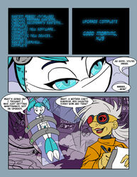 1girls comic gynoid jenny_wakeman mister_d mother_and_daughter my_life_as_a_teenage_robot nora_wakeman smooth_skin teenager xj-9