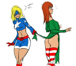 colored_sketch courtney_whitmore cyclone_(dc) darren_geers dc dc_comics geersart jsa justice_society justice_society_of_america maxine_hunkel star-spangled_kid stargirl