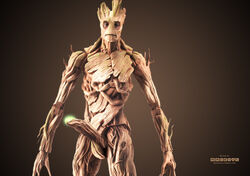 1boy groot guardians_of_the_galaxy male male_only marvel mmoboys mmoboys_(artist) nude penis solo standing