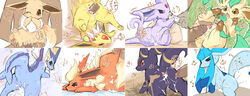 eevee eeveelution espeon flareon fur furry_ears furry_tail glaceon jolteon leafeon pokemon pokemon_(species) realistic_animal tail umbreon vaporeon