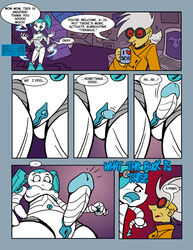 1girls bolts comic female_to_futa futanari futanari_transformation gynoid intersex jenny_wakeman mister_d my_life_as_a_teenage_robot nora_wakeman penis penis_growth robot_girl robot_joints smooth_skin teenager xj-9