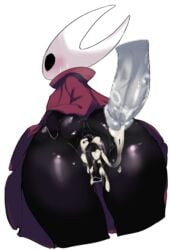 after_sex anthro arthropod ass bodily_fluids cape cloak cum cum_in_pussy cum_inside duo female female_focus genital_fluids genitals hi_res hollow_knight hornet_(hollow_knight) male man0. mob_face penis pussy red_cape simple_background solo_focus straight sweat team_cherry video_games