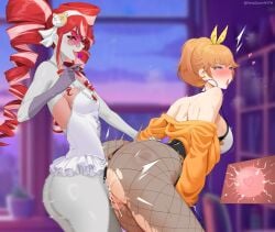 aerobics ahe_gao corset deepspace drill_hair fishnets futa_on_female futanari hololive hololive_english hololive_indonesia hololive_indonesia_holoro hololive_myth impregnation kureiji_ollie kureiji_ollie_(mafia_princess) licking_lollipop lollipop orange_hair red_eyes red_hair takanashi_kiara takanashi_kiara_(fever_night) vaginal_penetration virtual_youtuber zombie zombie_girl
