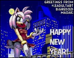 1girls 2d 2d_animation accessory amy_rose animated anthro beverage blinking bodily_fluids breasts city clothed clothing container cup digital_media_(artwork) dress drinking_glass dripping english_text eulipotyphlan excessive_genital_fluids excessive_vaginal_fluids female female_only fence fireworks game_footage genital_fluids genitals glass glass_container glass_cup gloves green_eyes hair hair_accessory hairband handwear hedgehog holidays hotred huge_filesize idle_animation in_heat is_(artist) long_playtime longer_than_30_seconds looking_at_viewer mammal new_year night nipple_outline open_mouth open_smile outside panties panties_down partially_clothed pink_hair pixel_(artwork) pixel_animation pixel_art public public_exposure pussy rockthebull smile solo sonic_(series) sonic_the_hedgehog_(series) sound sound_warning star sweat tagme text tight_clothing underwear underwear_down vaginal_fluid_drip vaginal_fluids video video_games wet wet_clothing wet_underwear wine_glass