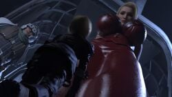 3d big_ass big_breasts femdom final_fantasy_vii giantess scarlet_(ffvii) soles