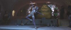 1girls 3d alexbridger belly_chain belly_dancer belly_dancer_outfit bib_fortuna boba_fett braided_hair brown_eyes brown_hair dancer dancer_outfit dancing enslaved_royal femsub gamorrean harem_girl harem_outfit high_heels hutt jabba's_palace jabba_the_hutt jawa leggings long_hair mandalorian nipple_piercing nipple_rings princess_leia_organa pubic_tattoo slave slave_leia slave_outfit star_wars submissive_female tattoo twi'lek twin_braids twintails