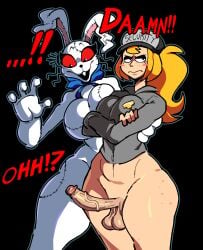 1futa 1futa1girl 1futanari 2026 angry_eyes annoyed_expression ass_focus balls bent_over black_background black_eyes black_nose blonde-haired_female blonde_female blonde_hair blonde_hair_female blue_bow_tie blue_scarf blush bottomless breasts buckteeth bunny_suit clothed clothing costume embarrassed erection eyelashes female female_focus five_nights_at_freddy's five_nights_at_freddy's:_security_breach five_nights_at_freddys five_nights_at_freddys_security_breach five_nights_at_frickbears five_nights_at_frickbears_3 front_view frown frowning_female fursuit futa_with_female futanari grey_fur hcyclops66 huge_ass huge_cock light_skin onomatopoeia partially_clothed partially_nude penis penis_between_legs ponytail rabbit_costume rabbit_ears red_eyes red_sclera security_cap security_uniform simple_background speech_bubble standing stitches suprised suprised_expression suprised_eyes suprised_look text thick_thighs vanessa vanessa_(fnaf) vanessa_(frickbears) vannabelle_(frickbears_3) vanny_(fnaf) voluptuous voluptuous_body voluptuous_female voluptuous_futa voluptuous_futanari whiskers white_fur wide_hips