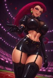 1girls absurdres ai_generated artist_name attractive big_breasts blue_eyes boots breasts cartoony cleavage commentary_request corrupted corruption crop_top cropped_jacket curvy detailed dominatrix earrings exposed exposed_breasts female female_focus female_only gloves high_quality highres hourglass_figure jessie_(pokemon) large_breasts latex latex_clothing leak leaked line_art logart naked naked_female nintendo nipples nsfw nude nudity patreon patreon_username pokemon pony_diffusion_xl red_hair seductive sensitive skirt stable_diffusion subscribestar tagme thick thick_thighs thighhighs thighs watermark web_address