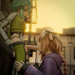 1boy 1futa 1girls 3d asada_shino astolfo_(fate) balls big_penis closed_eyes clothing dickgirl duo erection fate/grand_order fate_(series) fellatio female femboy futa_on_male futanari huge_cock intersex justhopelessbaka kneeling looking_down male malesub oral penis sinon straight sword_art_online testicles trap