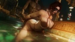 30_seconds 3d animated bikini doggy_style ffxiv final_fantasy final_fantasy_xiv goblet gpose(ffxiv) gpose_(ffxiv) hyur interracial kaelysffxiv longer_than_10_seconds pool pool_party poolside red_eyes red_hair redhead_female sex short_video shorter_than_30_seconds sound tagme video
