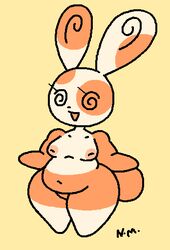 2020 anthro big_ass big_belly big_butt big_ears chubby chubby_female cute large_ass larger_female nintendo pokémon_(species) pokemon shortstack sleepyslut spinda