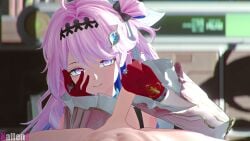 1boy 1girls 3d ahoge animated audio bangs blender classroom denia_(wuthering_waves) female gloved_handjob gloves hair_ornament handjob jacket jewelry kallenz light-skinned_female light-skinned_male light_skin long_hair looking_at_viewer male_pov multicolored_hair music penis pink_hair pov smile solo_focus sound straight tagme video wuthering_waves