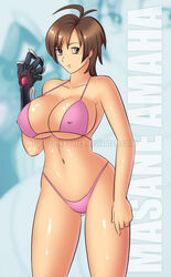 1girls arms big_breasts bikini bikini_bottom bikini_top breasts brown_eyes brown_hair bust busty cleavage deviantart female fit fit_female gauntlet hips hourglass_figure huge_breasts large_breasts legs lips looking_at_viewer masane_amaha mature mature_female mature_woman midriff shiny_breasts shiny_hair shiny_skin shiny_thighs short_hair smile smiling smiling_at_viewer strike-force swimsuit swimwear thick_legs thick_thighs thighs top_cow voluptuous waist weapon wide_hips witchblade woman