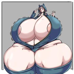 1girls big_ass big_breasts big_nipples danganronpa danganronpa_2:_goodbye_despair dragonicxs female female_only gofenix hoodie huge_ass huge_breasts huge_nipples hyper hyper_ass hyper_breasts hyper_thighs mole mole_on_breast nanami_chiaki smooth_skin thick_thighs thighhighs voluptuous