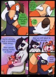 ailurid anthro brainwashing breasts comic domestic_cat domination english_text felid feline felis female female_domination forced genitals group hi_res hypnosis male mammal mind_control page_17 penis questionable_consent red_panda roxythefoxy seductive tail_grab text