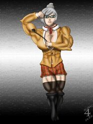 big_muscles extreme_muscles hyper hyper_muscles muscular_female prison_school shiraki_meiko sling4ever